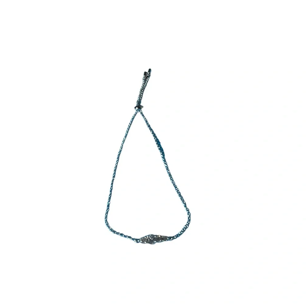 Cubic Zirconia‎ Adjustable Silver Bracelet
